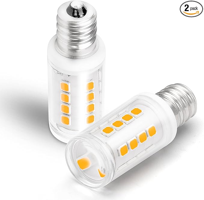 2W C7 E12 LED Salt Lamp Replacement Bulb 300lm Warm White 2700K 120V E12 Candelabra Base for 25W-40W Himalayan Salt Lamp Night Light Chandelier Christmas Lighting Dryer Refrigerators Bulb, 2 Pack - Bloomnest