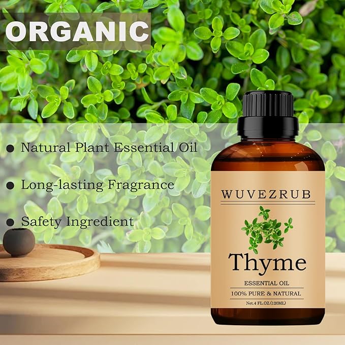 Thyme Essential Oils, 120ML Pure and Natural Essential Oil for Aromatherapy Diffuser - Thyme /4 Fl Oz - Bloomnest