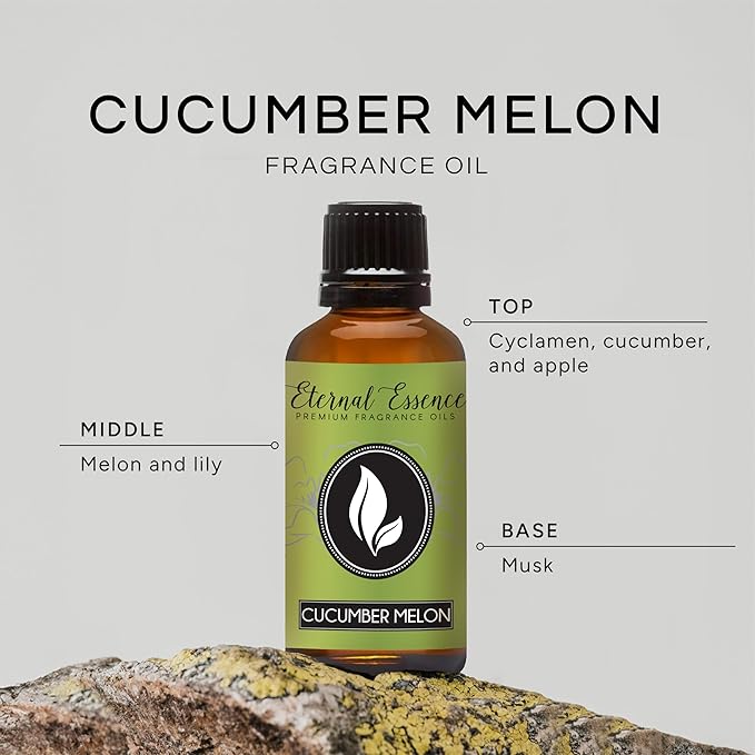 Eternal Essence Oils Cucumber Melon 30ml Premium Fragrance Oil - for Candle, Soap Making, Aromatherapy, Diffusers, Home Care, & Humidifiers EternalEssenceOils