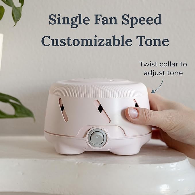 Yogasleep Dohm Uno White Noise Sound Machine, Natural Pink Noise from a Real Fan, Adjustable Tone & Noise Canceling for Office Privacy & Meditation, Sleep Aid for Travel, Baby & Adults (Pink) - Bloomnest