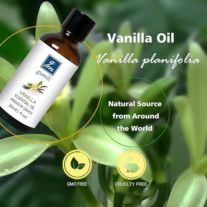 Vanilla Essential Oil – 1 Oz Vanilla Oil for Skin & Diffuser | Home Fragrance Oil for Body, Lotion, Candles, Soap, Dryer Balls, Slime & More - Bloomnest