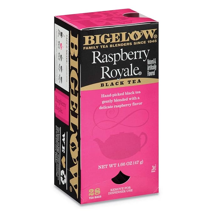 Bigelow Tea 003401 Raspberry Black Tea, Raspberry, 0.34 lbs, 28/Box - Bloomnest