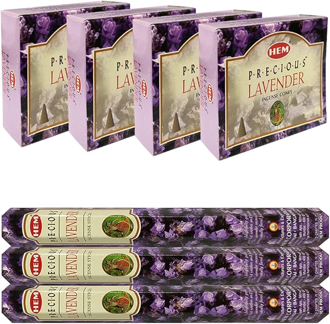 Lavender Incense sticks and cone incense holder variety pack bundle insence insense insienso TRUMIRI