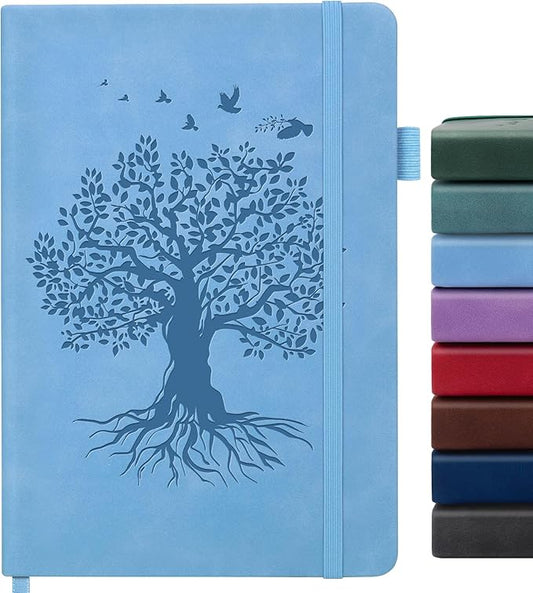 Lined Journal Notebook for Women Men, A5 Hardcover Leather Journals for Writing, 200 Pages Thick Paper, Daily Journal Notebook for Work, School, Note Taking, Business, Travel, College Ruled - Bloomnest