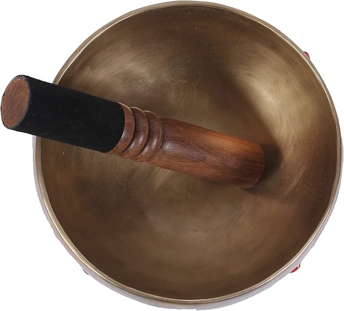 6 inch Tibetan Hammered Old Antique Himalayan 7 Metal Singing Bowls Meditation Singing Bowl For Healing Prayer,Yoga With Prayer Flag ,Mallet, & Cushion, GH-02 Bloomnest