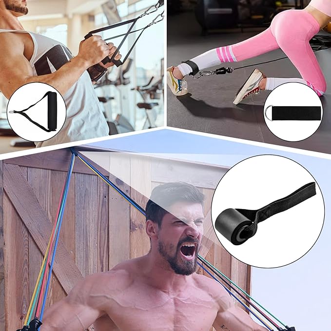 Resistance Bands, Resistance Band Set, Strength Training Fitness Bands, Exercise Bands for Men and Women, Resistance Bands with Handles, Door Anchor, for Shape Body and Home Workouts - Bloomnest