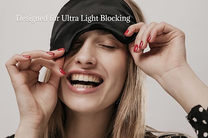 Premium Handcrafted 25 Momme Mulberry Silk Eye Mask for Sleeping (Red Velvet) - Bloomnest