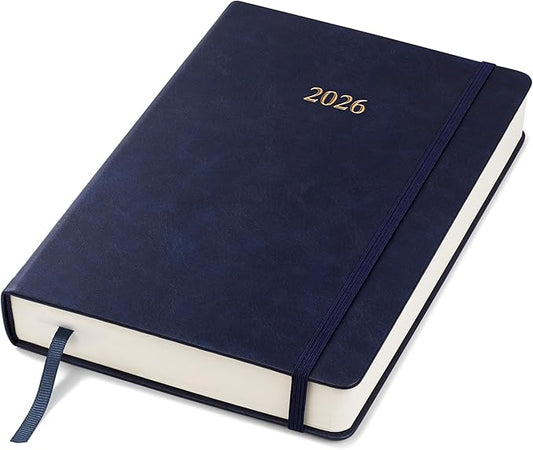 Wykeham's Executive 2026 Daily Journal Planner – US Public Holidays & Format – Customization Available (Royal Blue, 8.5"×5.5") - Bloomnest