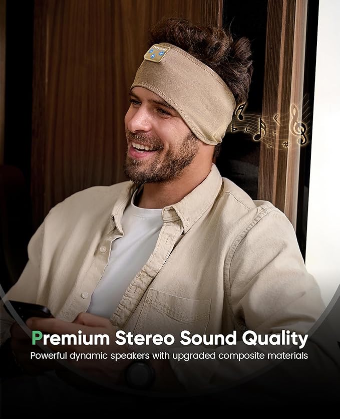 Bluetooth Headphones Headband, Sleep Headphones Bluetooth Headband for Side Sleepers, Reduce Snoring Disturbance for Sleeping, Wireless Headphone for Workout Running Cool Gadgets Unique Gifts - Bloomnest