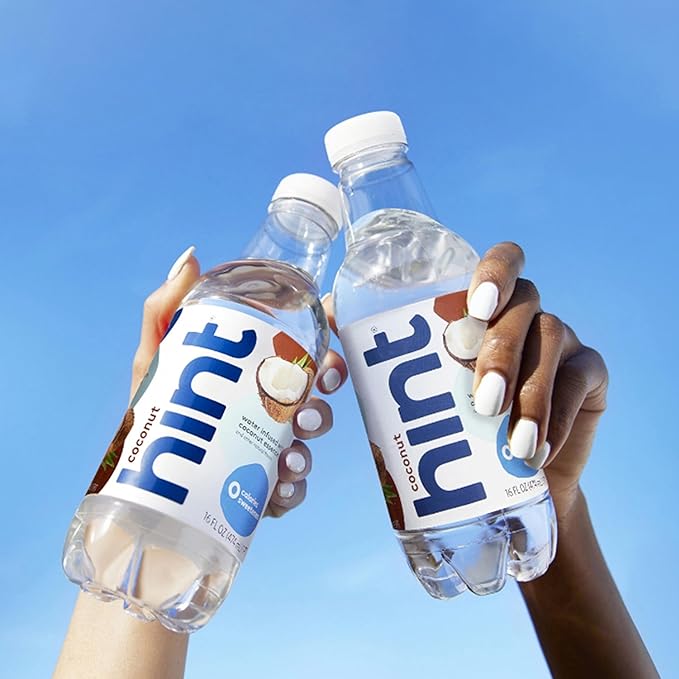 Hint Fruit-Infused Bottled Water, Coconut - Sugar Free Flavored Water with Zero Calories, Naturally Flavored, and No Artificial Sweeteners - 16 Fl Oz (Pack of 12) - Bloomnest