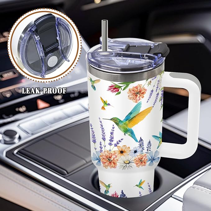 DUUV Christian Gifts for Women, Christian Tumbler 40 Oz with Handle, Faith Religious Gifts for Wife Girls Teen, Hummingbird Gift for Faith Lovers Women, Gift for Birthday Christmas Thanksgiving, 1PCS - Bloomnest