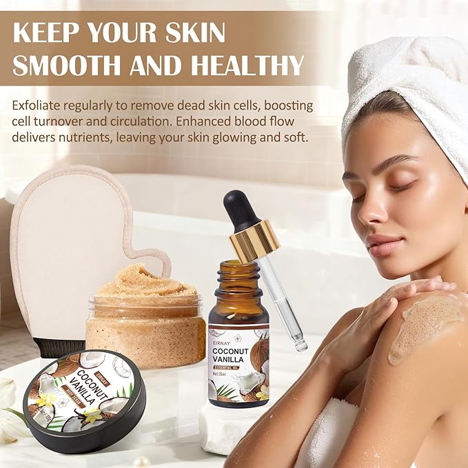 Christmas Gifts For Women - 16 PCS Birthday Gift Basket for Women Set of Coconut Vanilla Self Pampering Set, Includes Luxurious Home Spa Shower Gel Bubble Bath - Bloomnest