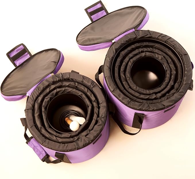 Leize 6-12 inch Chakra Tuned 432hz Set of 7 Quartz Black Crystal Singing Bowls with Heavy Duty Carrying Cases and Singing Bowl Mallet Suede Strikers