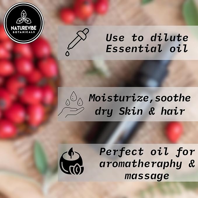Naturevibe Botanicals Rosehip Oil 32 Ounces | 100% Pure and Natural | Great for Skin Care and Hair Care - Bloomnest