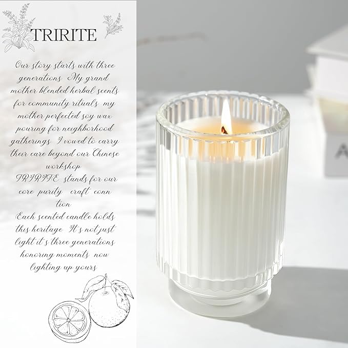 Sage Citrus Candles for Home Scented, Over 70 Hour Burn Time Large Aromatherapy Jar Candle with Lid, Home Fragrance Soy Candle for Women & Men - Bloomnest
