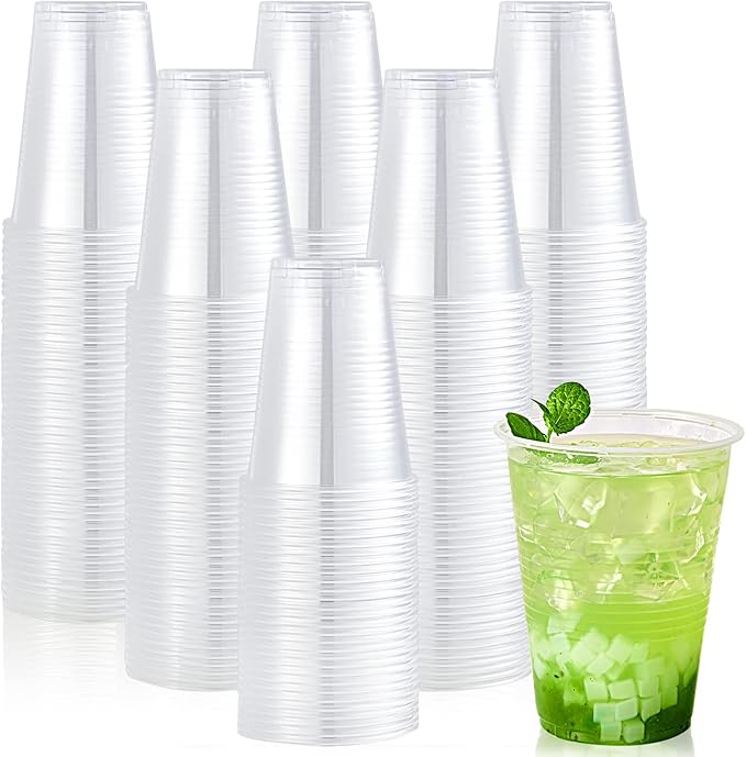 Lilymicky 390 Pack 16 oz Clear Plastic Cups, Cold Disposable Plastic Drinking Cups for Parties, Picnic, BBQ, Travel, and Events - Bloomnest