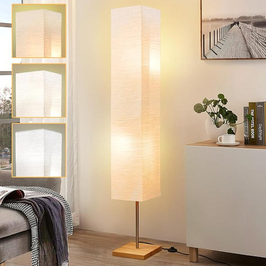 GyroVu 65" Floor Lamp for Living Room, 3 Way Dimmable Standing Lamp for Bedroom, Corner Floor Lamp for Office& Living Room(Bulbs Included) - Bloomnest