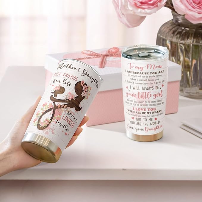 Macorner Mothers Day, Birthday Gifts for Mom Nana From Daughter - Gifts For Grandma - Stainless Steel Tumbler 20oz - Bloomnest