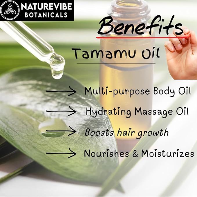 Naturevibe Botanicals Tamanu Oil 32 Ounces | 100% Pure and Natural | Great for Skin Care and Hair Care - Bloomnest
