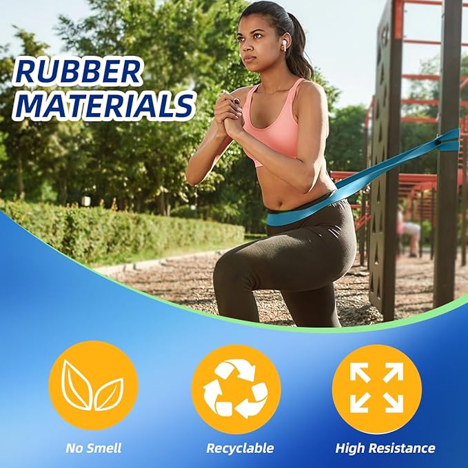 WHATAFIT Resistance Bands, Pull Up Assistance Bands, Exercise Bands, Workout Bands Set for Men and Women Home Fitness, Body Stretching, Strength Training, Physical Therapy - Bloomnest