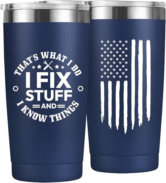 MASGALACC Funny Gifts for Men - Fathers Day, Birthday, Gag Gifts for Men, Him, Dad, Husband, Uncle, Grandpa, Presents for Dad from Daughter Son - 20oz Stainless Steel Tumbler