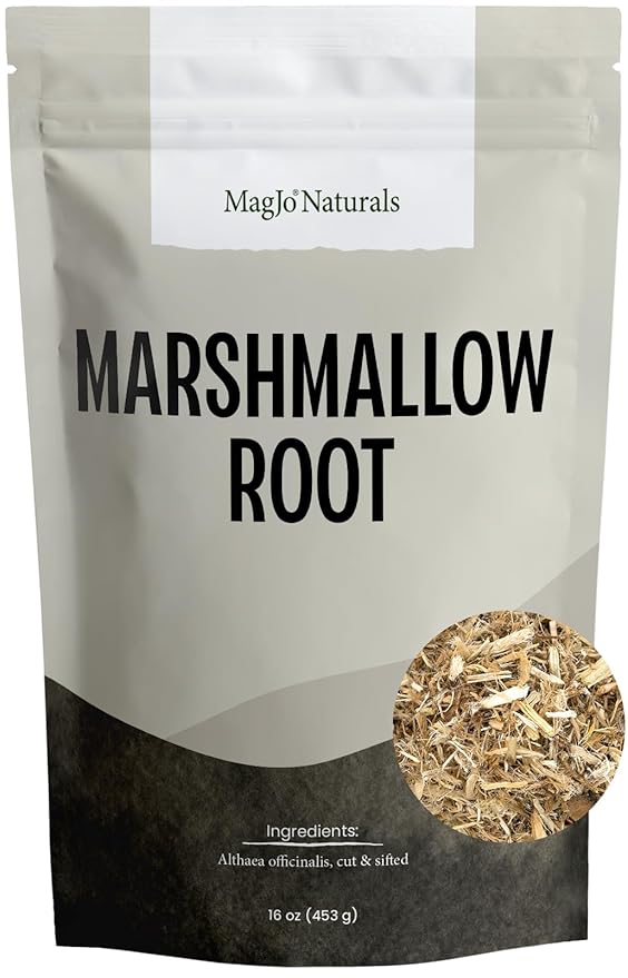 MagJo Naturals Marshmallow Root, Cut & Sifted, Non-irradiated, Bulk Bag, Althaea officinalis L. (16 Oz) - Bloomnest