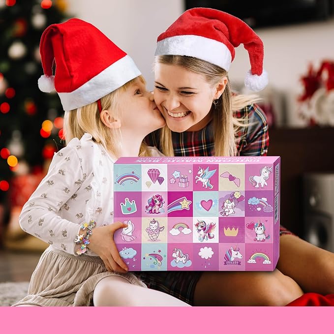 2025 New Year Themed Bath Bombs for Kids, 24 Bath Bombs with Surprise Jewelry Inside, Kids Bath Bombs with Unicorn Jewelrys for Birthday Gifts, Party Favors, New Year Gifts, Countdown to Any Events