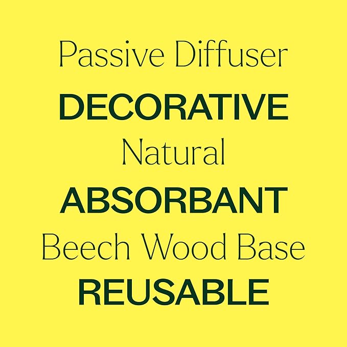 Plant Therapy Passive Sunflower Essential Oil Diffuser – No Heat or Water Needed – Natural Aromatherapy Diffuser for Home, Office, Travel – Elegant Ceramic & Wood Design - Bloomnest