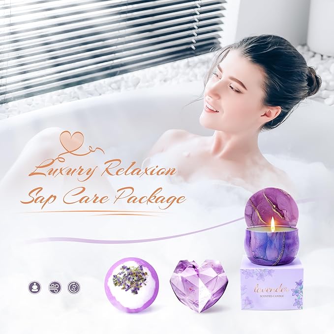 Valentine's Day Gift Christian Gifts For Women Faith - Inspirational Religious Birthday Gifts, Purple Spiritual Baptism Baskets For Mom, Grandma, Wife, Mothers, Friend, Sister,Catholic&Encouragement - Bloomnest