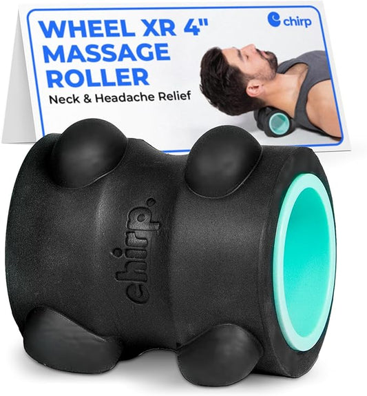Chirp Wheel XR Massage Roller for Neck & Headache Relief – Rejuvenate Body, Spinal Care & Tension Through Thumb Pressure Release | High-Density Foam for Physical Therapy, 500lbs Capacity, 4" Mint - Bloomnest