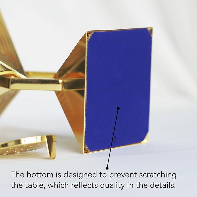 Geometric Charcoal Incense Burner Holder- Gold Electroplated Metal Burner with Anti-Oxidation Coating, Premium Bakhoor Burner for Home Decor and Meditation, Unique Triangle Design Spiritual Gift - Bloomnest