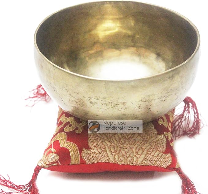 Tibetan Plain Singing Bowl - Meditation Bowl-Handmade Bowl Set by Nepalese Handicraft Zone (7") NepaleseHandicraftZone