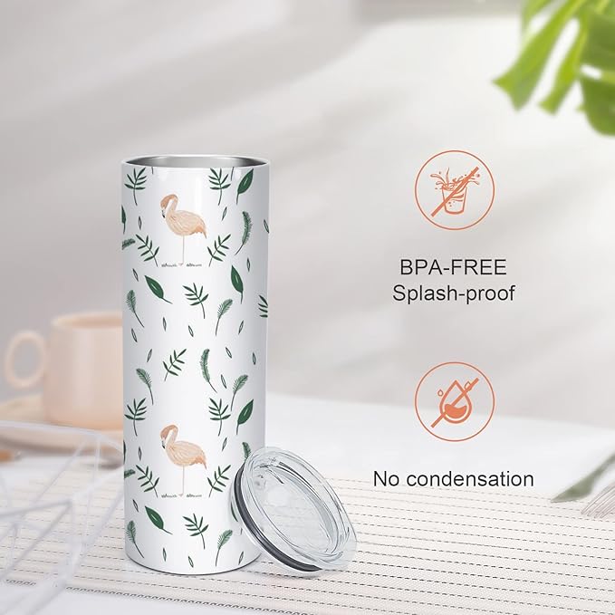 AGH 50 Pack Sublimation Tumblers Blank 20 OZ Straight Skinny Tumbler with Straw, Stainless Steel Double Wall Insulated Tumbler for Tumbler Press Machine - Bloomnest