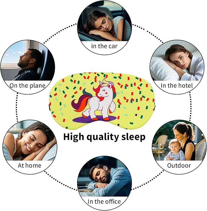 Cute Sleep Eye Masks for Kids, Kawaii Cartoon Kids Sleeping Mask for Women Boys Girls Teens, Soft Plush Adjustable Eyeshade Silk Travel Nap Eye Cover (Yellow+Navy+Blue+Pink) - Bloomnest