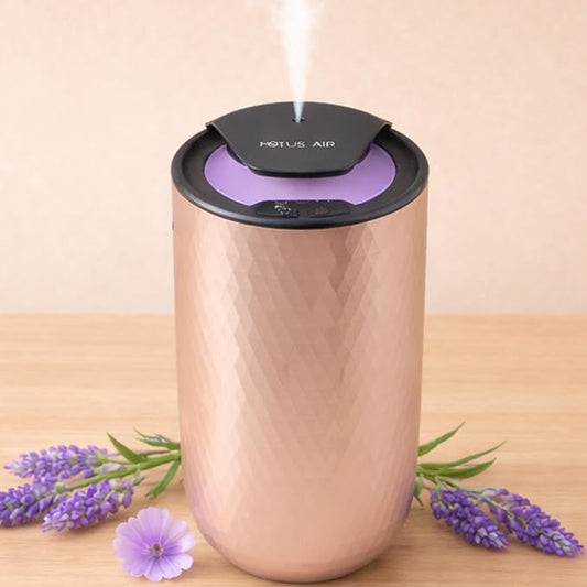 Waterless Essential Oil Diffuser – Portable Cordless Aromatherapy Diffuser for Home, Car & Office – 3 Mist Levels - 4 Timer Modes - 15ml Oil Capacity - USB-C Rechargeable - Bloomnest