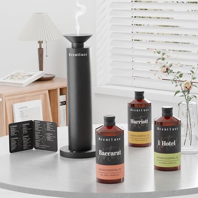 Hotel Scents Baccarat Diffuser Oil 8.45 Fl Oz (250ml), Home Luxury Aroma & Hotel Fragrance Essential Oil - for Aromatherapy Diffuser - Bigger Bottle, Longer Lasting Air Freshener - Bloomnest