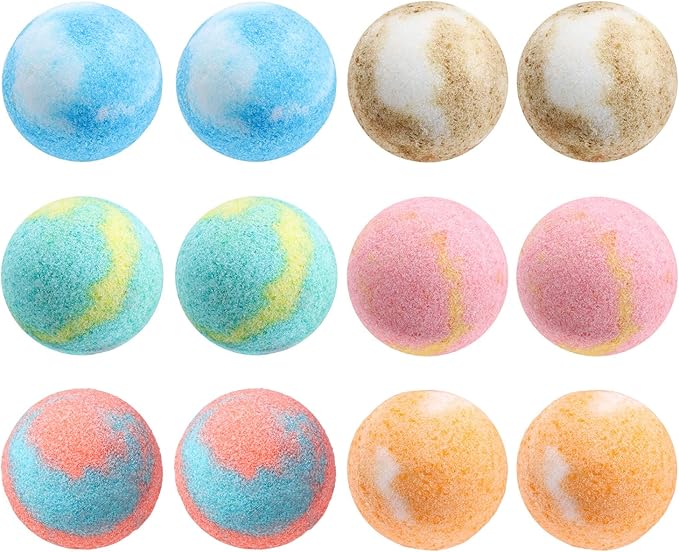 12-Pack Bath Bomb Set for Men & Women, Christmas Aromatherapy Spa Bombs with Essential Oils, Giftable Bath Essentials for Relaxation & Self Care - Bloomnest