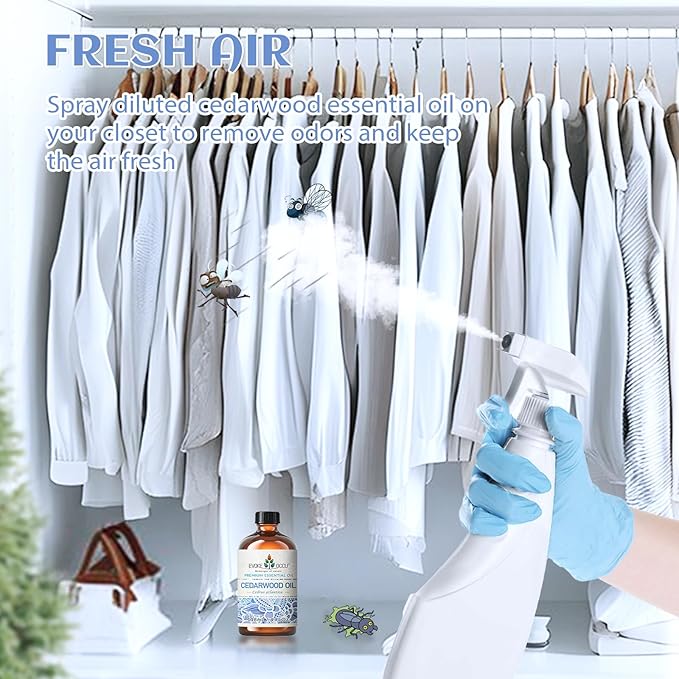 EVOKE OCCU Cedarwood Essential Oil for Air Freshening, Hair Care, Add to Spray Diffuser Conditioner - 4 Fl Oz - Bloomnest