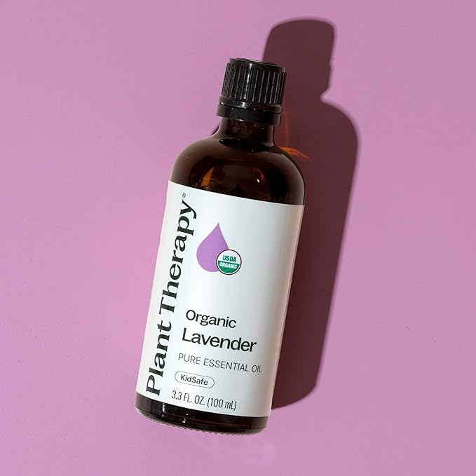 Plant Therapy Organic Lavender Essential Oil 100% Pure, USDA Certified Organic, Undiluted, Natural Aromatherapy, Therapeutic Grade 100 mL (3.3 oz) PlantTherapy
