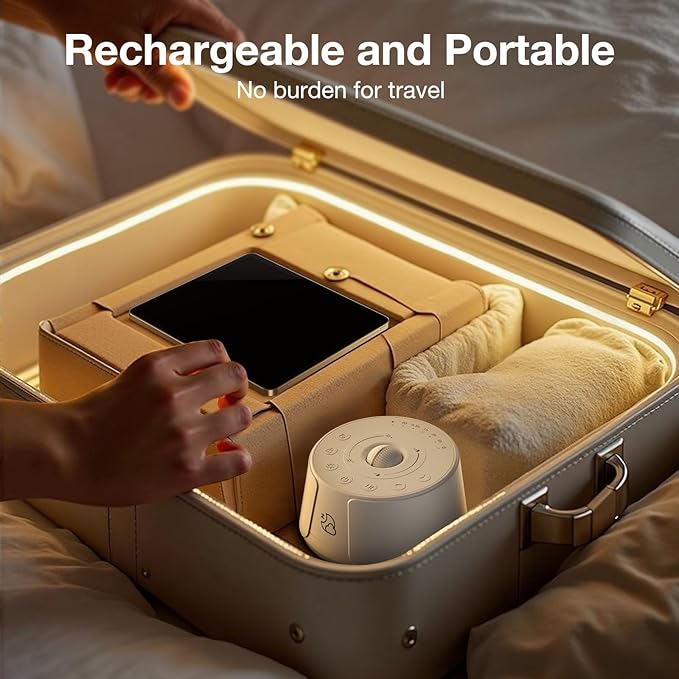 Sound Machine LEICEX White Noise Machine - 30 Soothing Sounds, 10 Colors Night Light, Rechargeable Battery- Travel Portable Sound Machine for Sleep Baby Adults, Perfect Sleeping Companion - Bloomnest