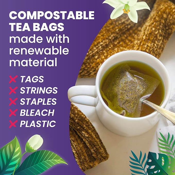 Organic Moringa Herbal Tea — 100 Tea Bags | Eco-Friendly Tea Bags | Non-GMO Caffeine Free Tea With Zero Sugar | Cederberg Tea Company. - Bloomnest