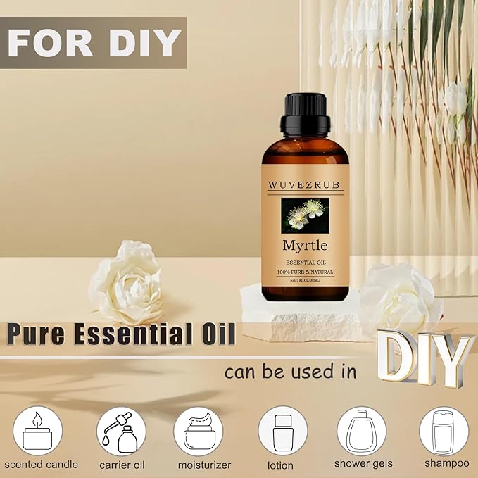 Myrtle Essential Oils, 30ML Pure and Natural Essential Oil for Aromatherapy Diffuser - Myrtle /1 Fl Oz - Bloomnest