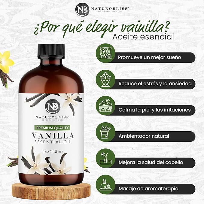 NaturoBliss Vanilla Essential Oil (4oz) Premium Quality - Bloomnest