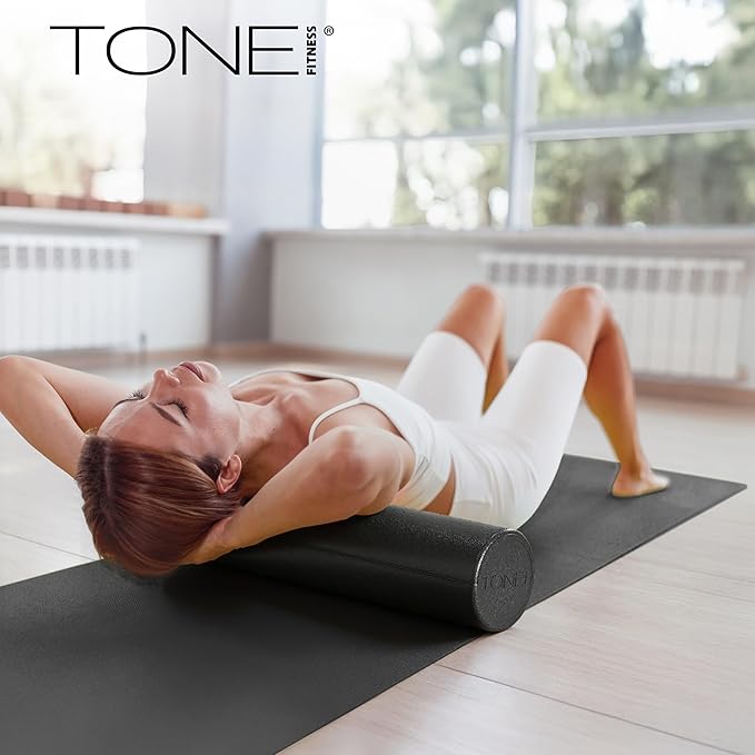 Tone Fitness High Density EPP Foam Exercise Foam Roller for Yoga, Pilates, Stretching, Massage, and Recovery | Multiple Sizes and Colors - Bloomnest