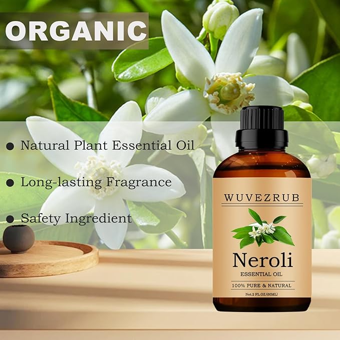 Neroli Essential Oil, 60ML Pure and Natural for Aromatherapy Diffuser - 2 Fl Oz - Bloomnest