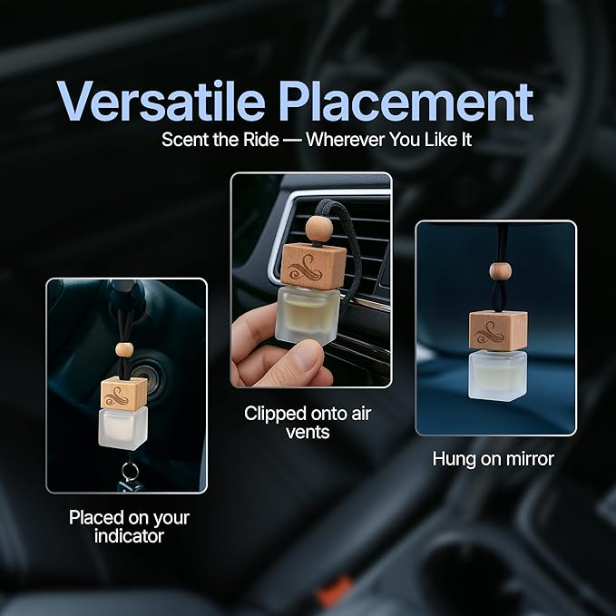 Solvere Diffuser with Vent Clip | Strong Automotive Freshener Long Lasting | Powerful Car Fresheners for Men with Odour Eliminating Technology | Luxury Air Freshener by Perfa - Bloomnest