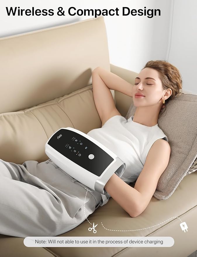 RIKE Hand Massager, 6 Modes 6 Intensities Hand Massager with Heat and Compression Arthritis and Carpal Tunnel, Birthday Gifts for Women Men (White) - Bloomnest