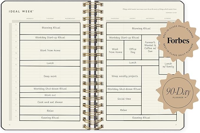 Full Focus Leather Coil Planner by Michael Hyatt - The #1 Daily Planner to Set Annual Goals, Increase Focus, Eliminate Overwhelm, and Achieve Your Biggest Goals - Hardcover (Eggplant) - Bloomnest