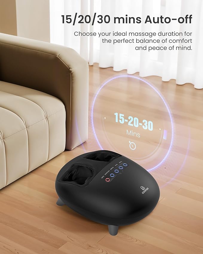 COMFIER Foot Massager with Heat,Shiatsu Foot Massager with Dual Heating,3 Kneading & 3 Compression,Heated Feet Massage for Plantar Fasciitis, Fits Up to Size 14,Gifts for Women Men - Bloomnest