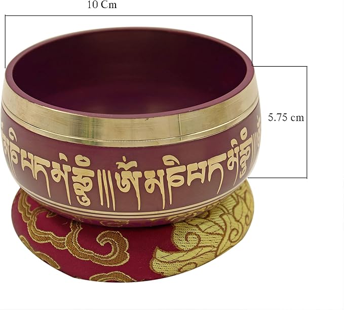 KHUSI Seven Chakra Tibetan Singing Bowls Set, Crown Chakra Bowl, Purple, Hand-painted, Meditation Practice - Bloomnest